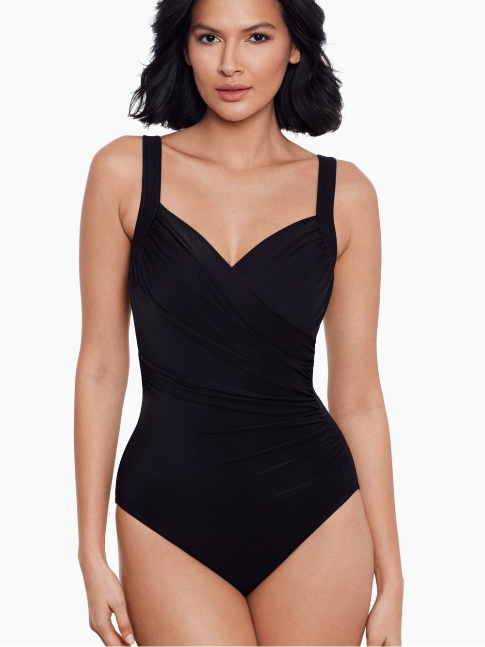 Miraclesuit Swimsuit Solid Black One Piece Sanibel